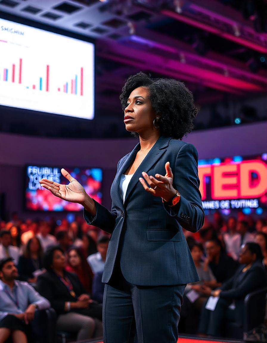 Woman delivering a lecture