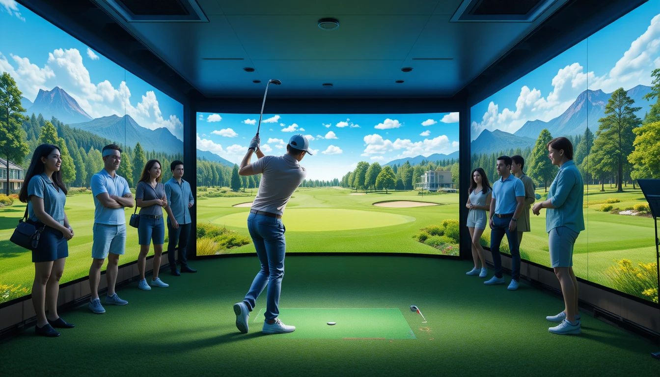 golf in work facility