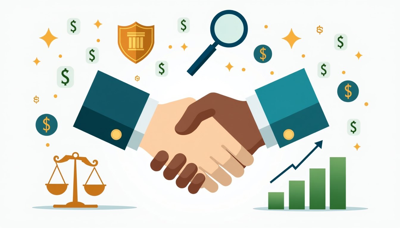 Two hands shaking, symbolizing a partnership built on trust and fiduciary duty.