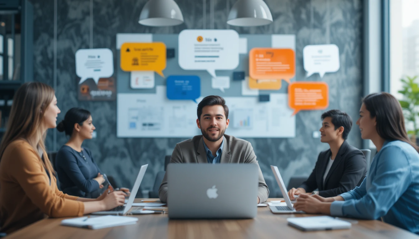 A team in a business setting